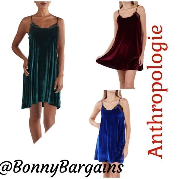Anthropologie Maronie Dress Velvet gorgeous NWT - Picture 1 of 12